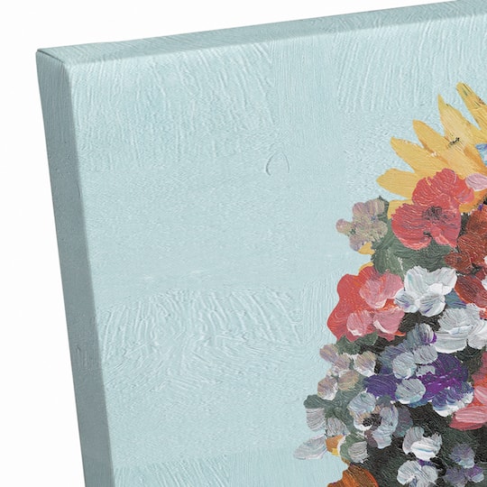 Floral Bathtub Canvas Wall Art